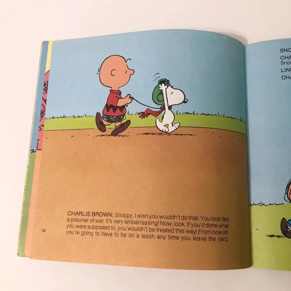 Vintage 1987 Golden Story Book Snoopy Hes  Your Dog Charlie Brown Book - Picture 14 of 16